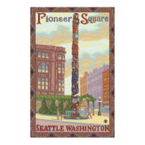 Pioneer Square - Seattle, WA Totem Pole Poster posters
