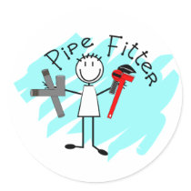 Pipe Fitter Stick Man stickers by gailg1957 Pipe Fitter Stick Man stickers