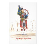 Pipe Major, Royal Scots Guards Stationery Design
