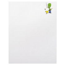 Pipe Smoking Alien Raking Leaves Custom Letterhead