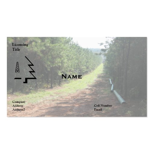 Pipeline Right-of-Way Business Card Templates (front side)