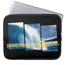 Pipeline Wave Surf Wetsuit Laptop Sleeve