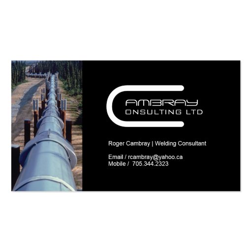 Pipeline Welder Business Card (front side)