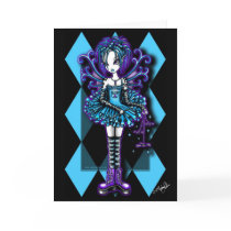 "Piper" Teal Dragonfly Fae Greeting Card by mykajelina "Piper" Teal Dragonfly Fae Greeting Card