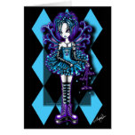 "Piper" Teal Dragonfly Fae Greeting Card
