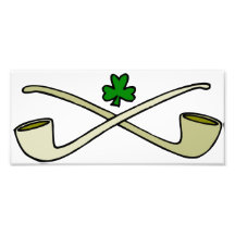 Pipes and shamrock photo print