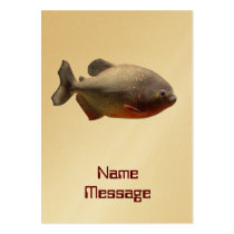 Piranha South American Fish Golden Card Bookmark Business Cards