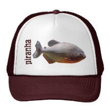 Piranha South American Fish Sports Team Mesh Hat