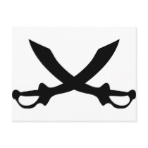 pirat saber sword icon postcards