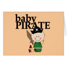 Pirata del bebé con la espada - camisetas y regalo tarjetas