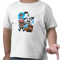 Pirate 4th Birthday Tshirts and Gifts
