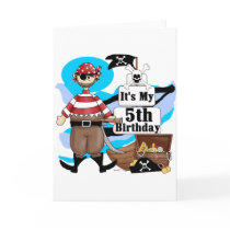 Pirate 5th Birthday Tshirts and Gifts Cards