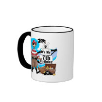 Pirate 7th Birthday Tshirts and Gifts mugs