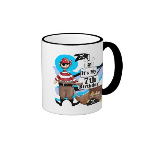 Pirate 7th Birthday Tshirts and Gifts Mugs