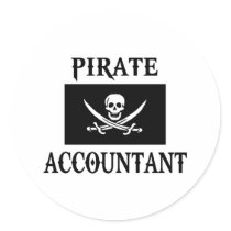Pirate Accountant Stickers