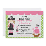 Pirate Ahoy Mates Birthday Party Invitation Girl