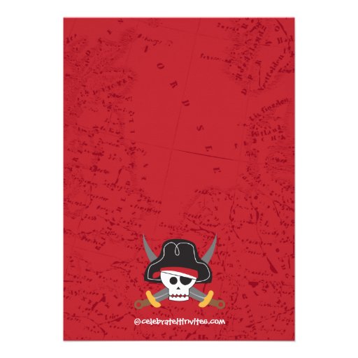 Pirate Ahoy Mates Boy Birthday Party Invitation