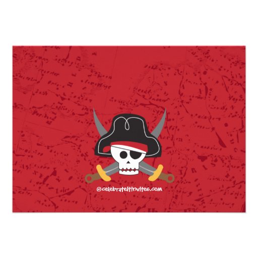 Pirate Ahoy Mates Boy Photo Birthday Party Custom Announcements