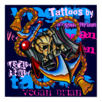 Pirate Anchor print by Vegan Brian