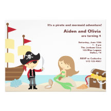 PIrate and Mermaid Invitations