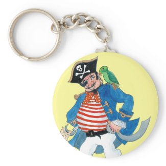 Pirate and Parrot Keychain