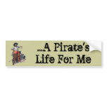 Pirate And Treasure Bumper Sticker