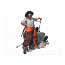 Pirate And Treasure Post Card