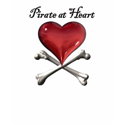 Pirate at Heart T-shirts by wolfmama