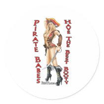 Pirate Babes Have Best Booty stickers