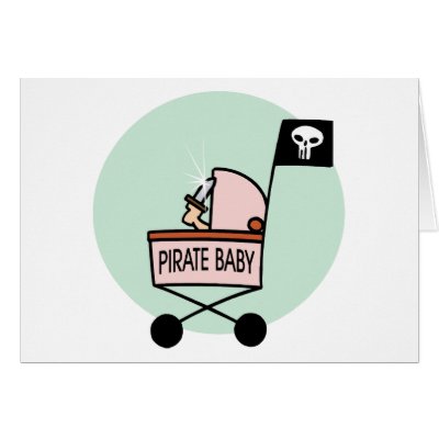 Pirate Baby Card by cuteforkids