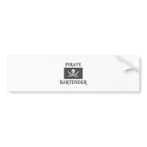 Pirate Bartender Bumper Sticker