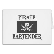 Pirate Bartender Greeting Cards