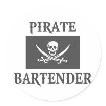 Pirate Bartender Sticker