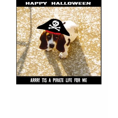 Pirate Basset Hound Shirt by mydoggieworld