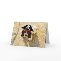 Pirate Bassett Hound Cards by mydoggieworld Pirate Bassett Hound Cards