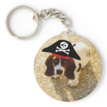 Pirate Bassett Hound Key Chain