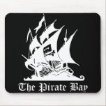 pirate, bay, mouse, pad, high, quality, black,