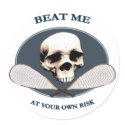 Pirate Beat Me Racquetball Round Stickers