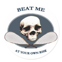 Pirate Beat Me Racquetball Round Stickers