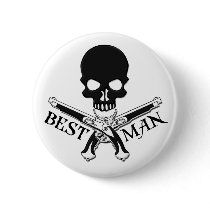 Pirate Best Man Button