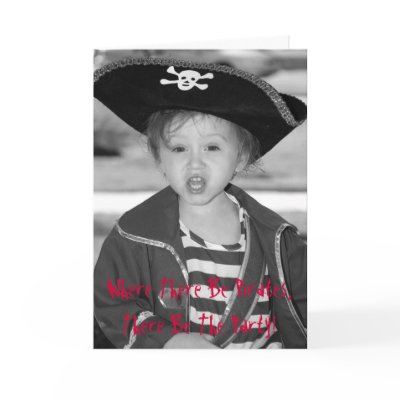 Pirate Birthday Invite Greeting Card by DeanaHall