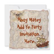 Pirate Birthday Party Invitation invitation