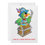Pirate Birthday Party Parrot Personalized Invitation