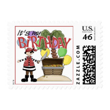 Pirate Birthday Postage Stamp
