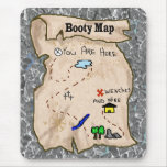 Pirate Booty Map Mouse Pad mousepads