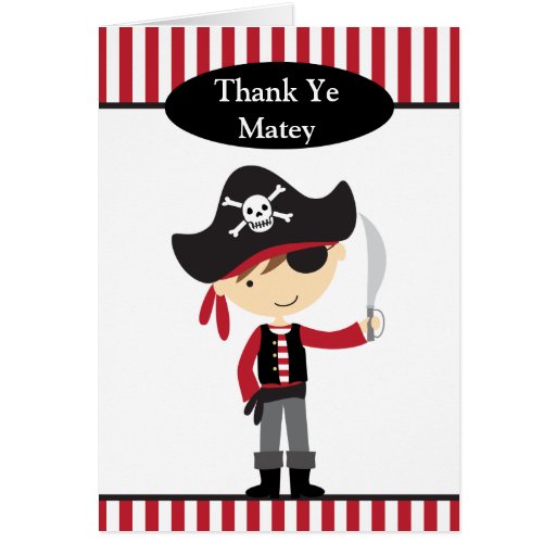Pirate Boy Note Cards