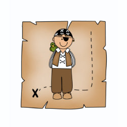 Pirate Boy with Map shirt