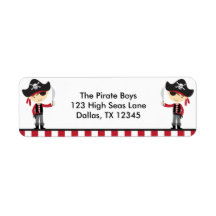 Pirate Boys Return Address Labels