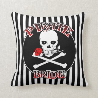 Pirate Bride Throw Pillow