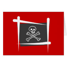 Pirate Brush Flag Cards